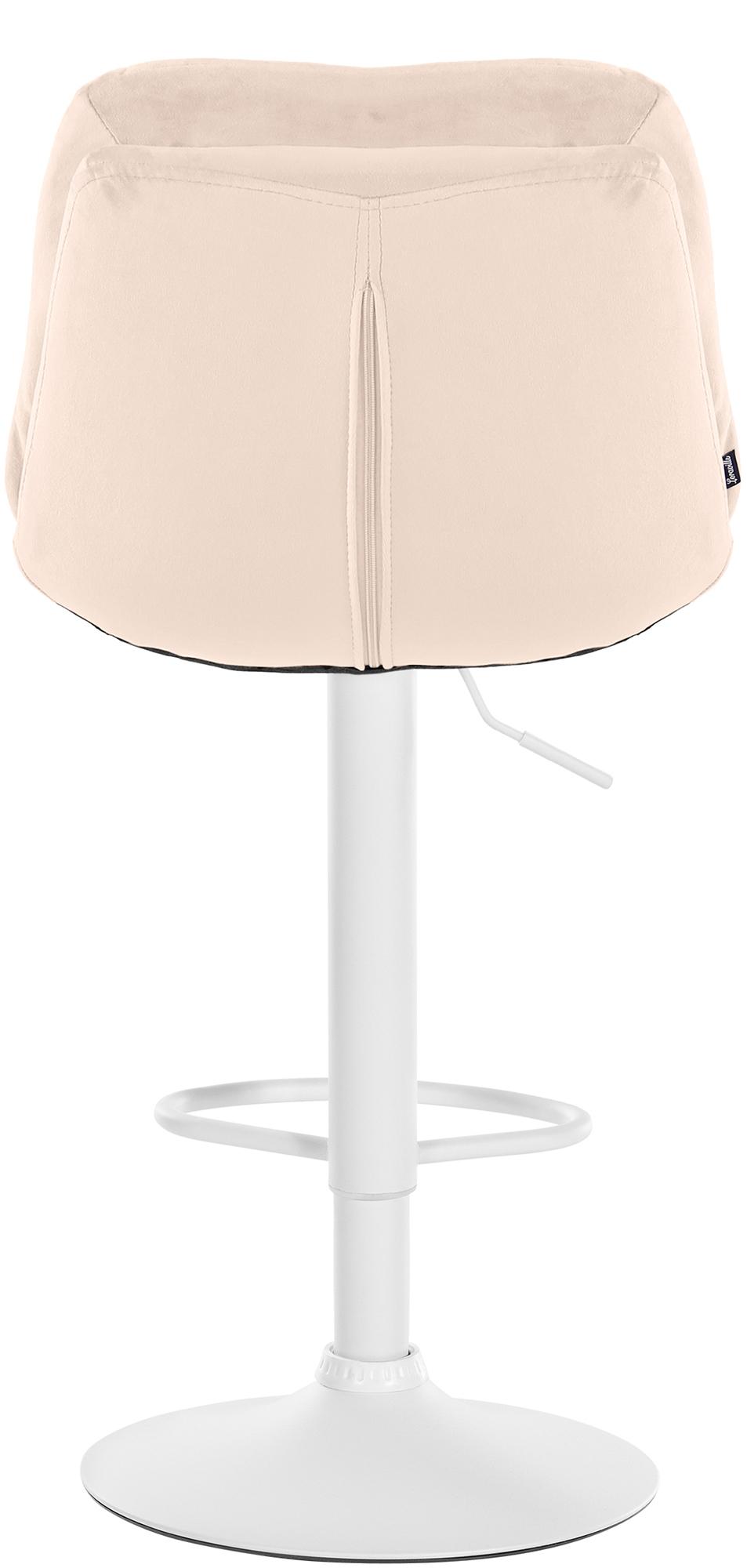 Barhocker Laurel Samt weiß, creme