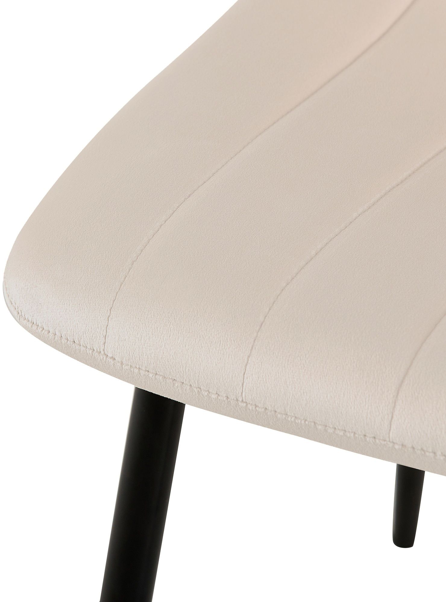 Stuhl Dijon Samt, creme