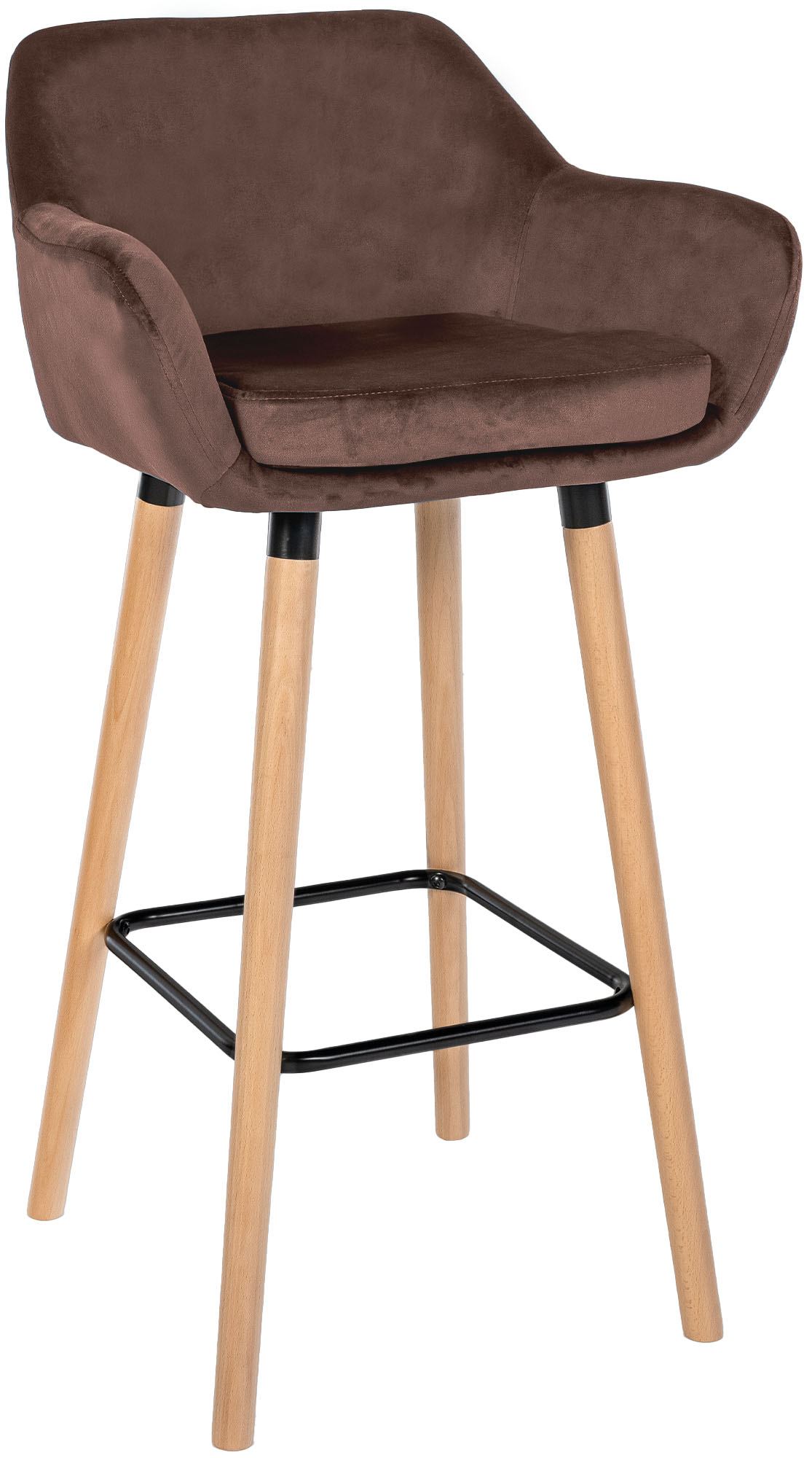 Barhocker Grant Samt, coffee