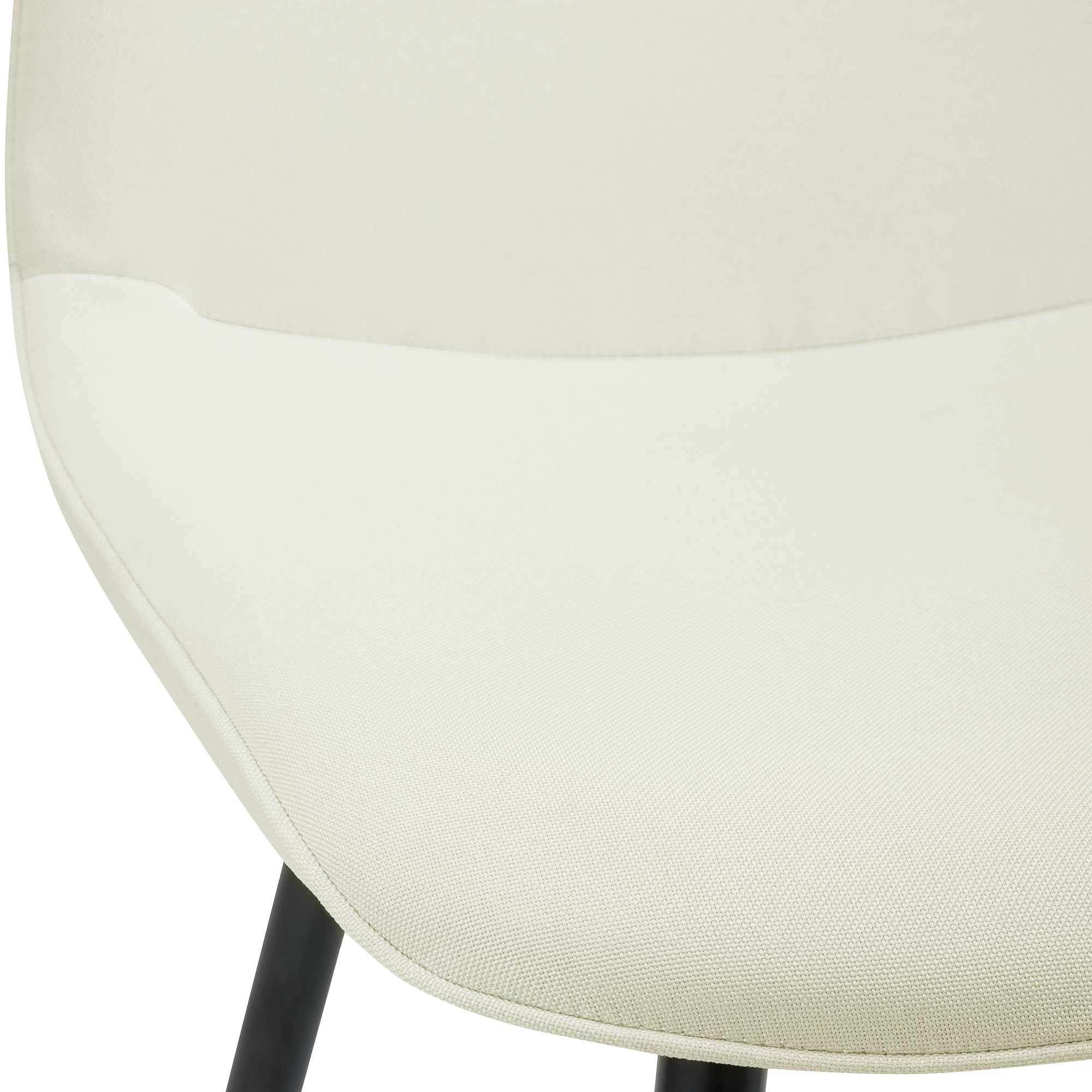 2er Set Esszimmerstuhl Maryam Stoff, creme