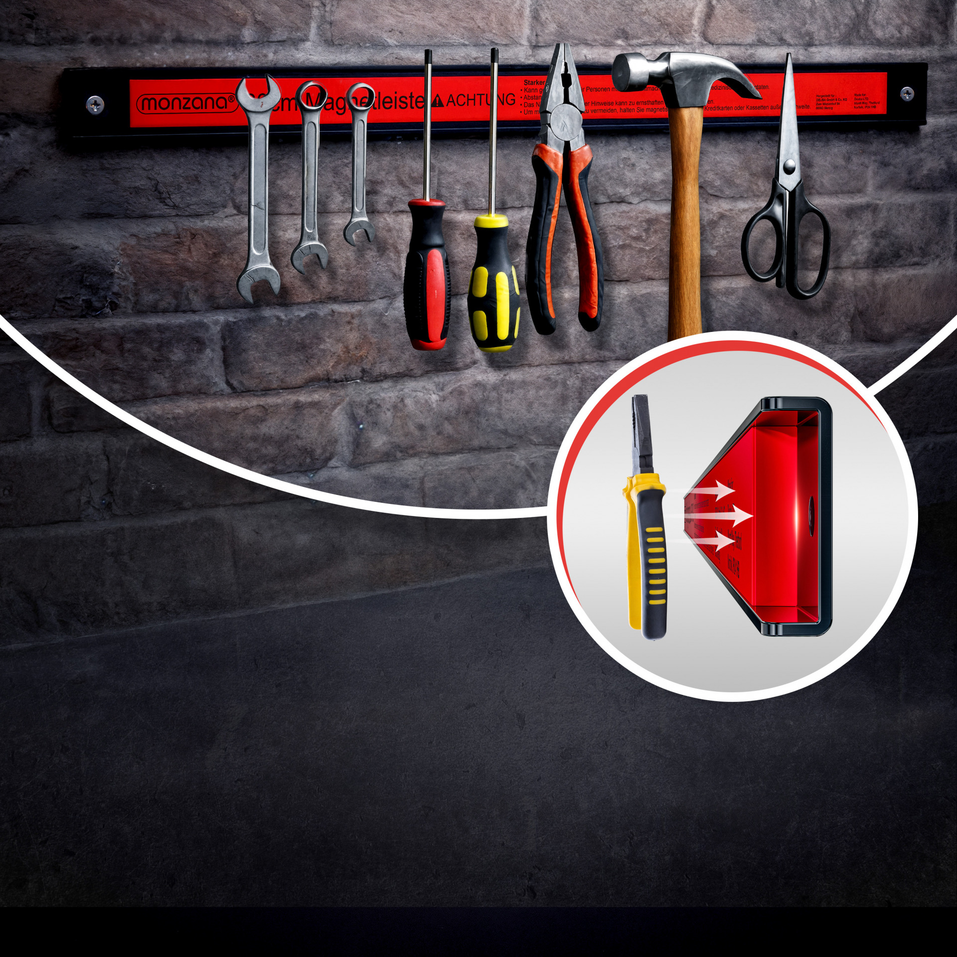 Magnetleiste 3er-Set 60cm inkl Montagematerial