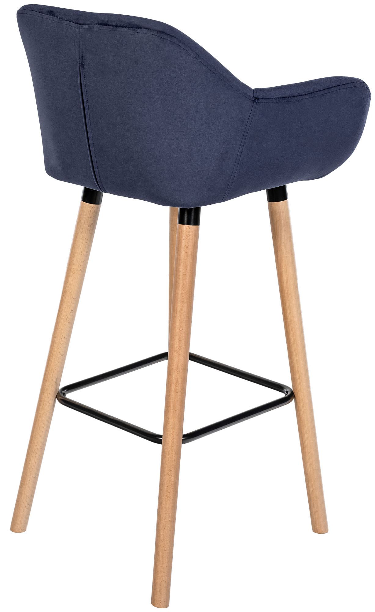 Barhocker Grant Samt, dunkelblau