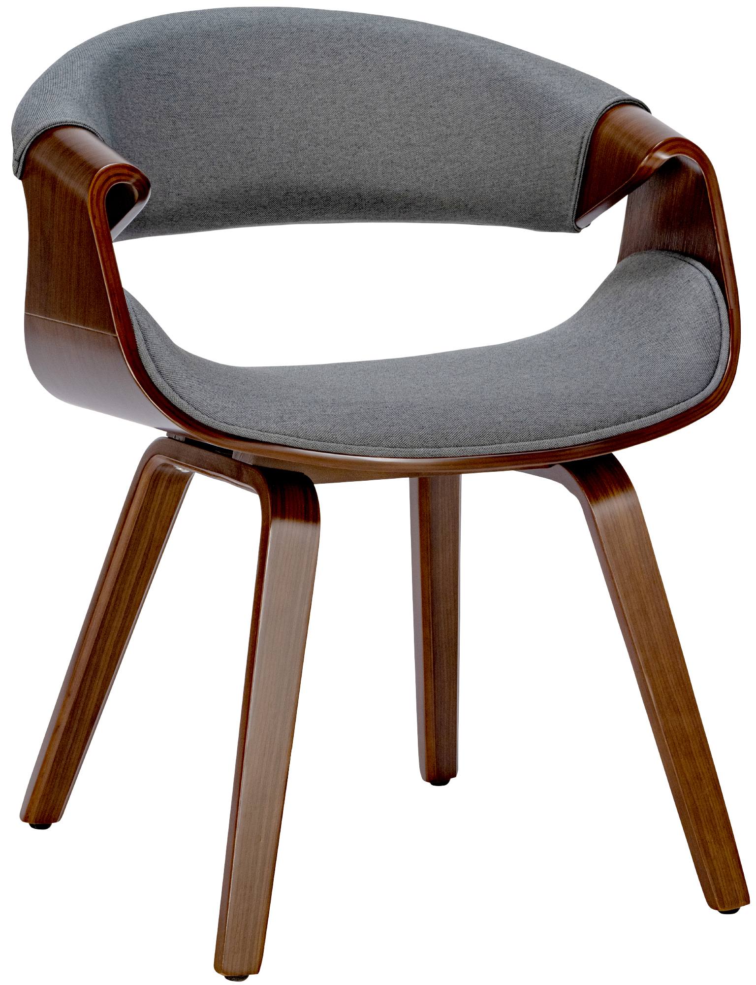Esszimmerstuhl Foley Stoff, walnuss/grau