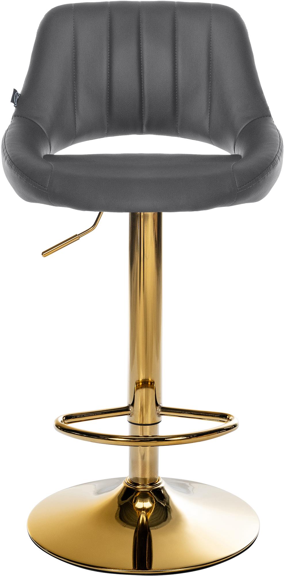 Barhocker Milet Kunstleder gold, grau