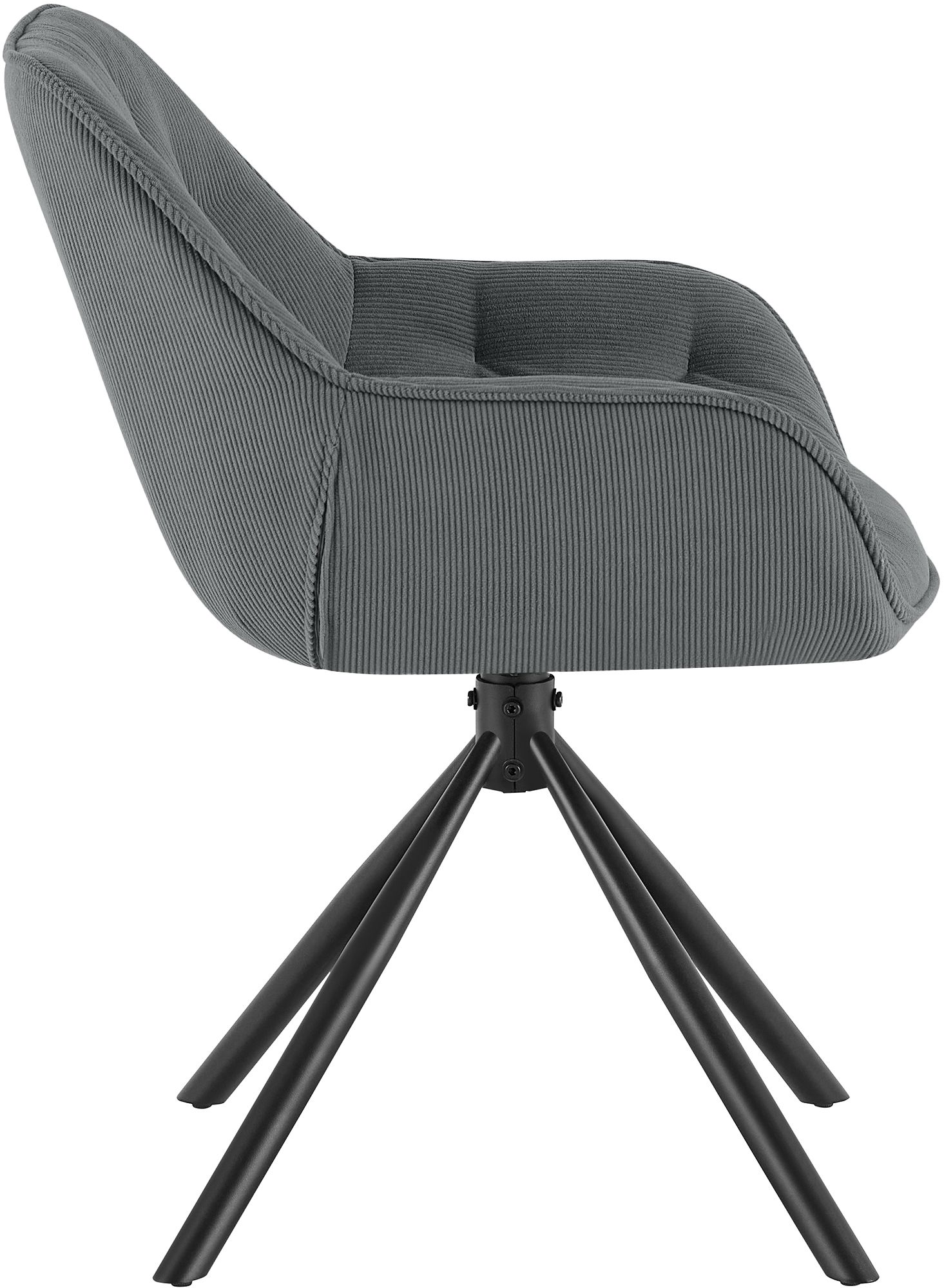 Esszimmerstuhl Rimio Cord, grau