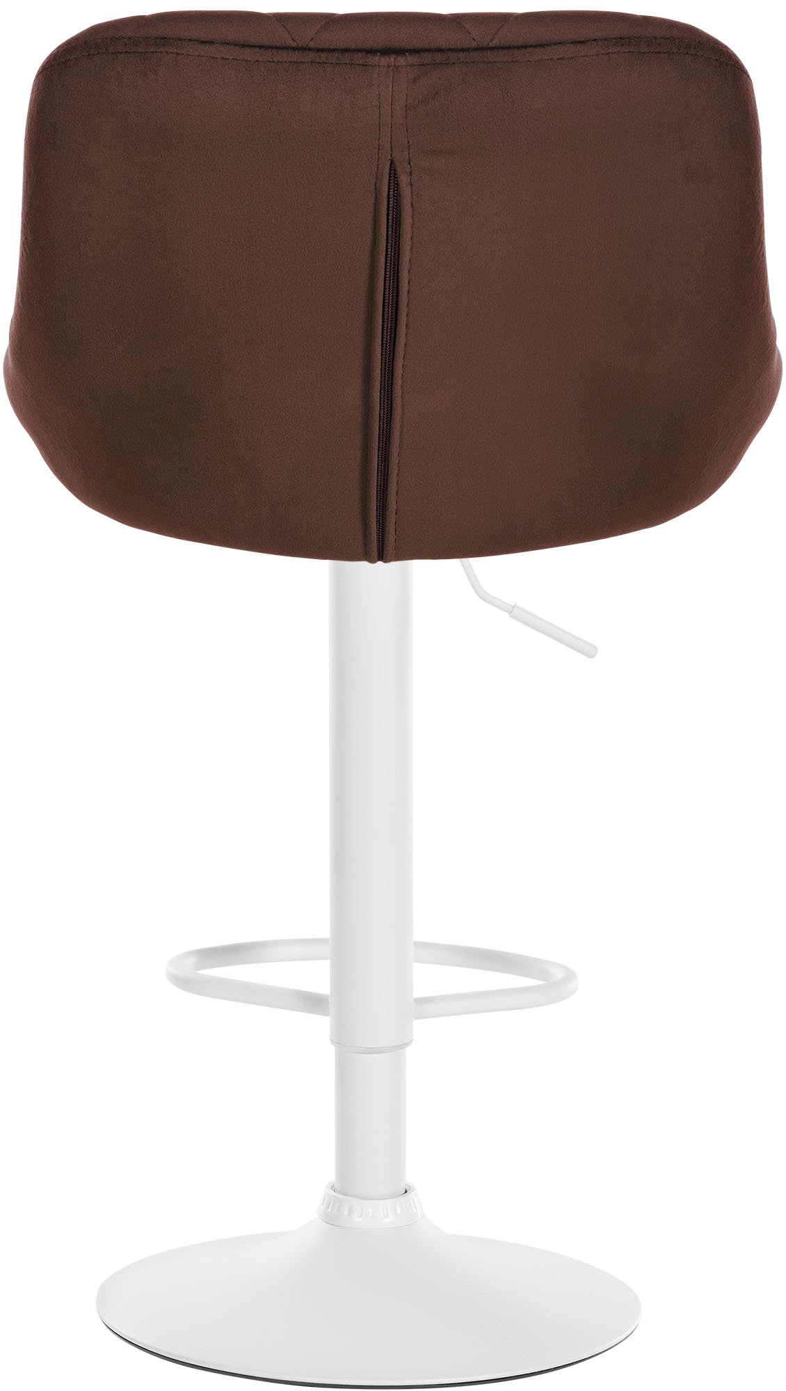 2er Set Barhocker Lazio Samt weiß, braun