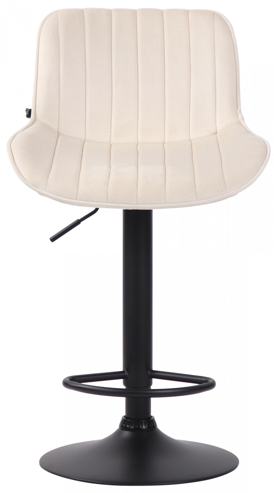 Barhocker Lentini Samt schwarz, creme