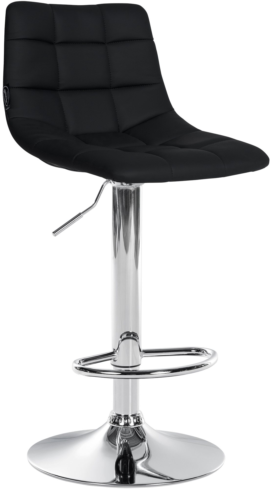 Barhocker Jerry Kunstleder chrom, schwarz