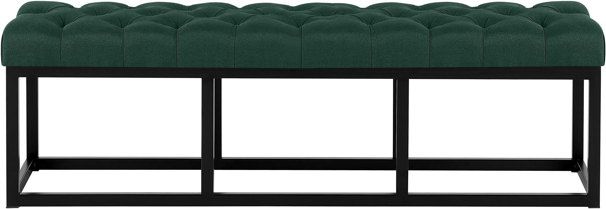 Sitzbank Amun Stoff Schwarz 150 cm, grün