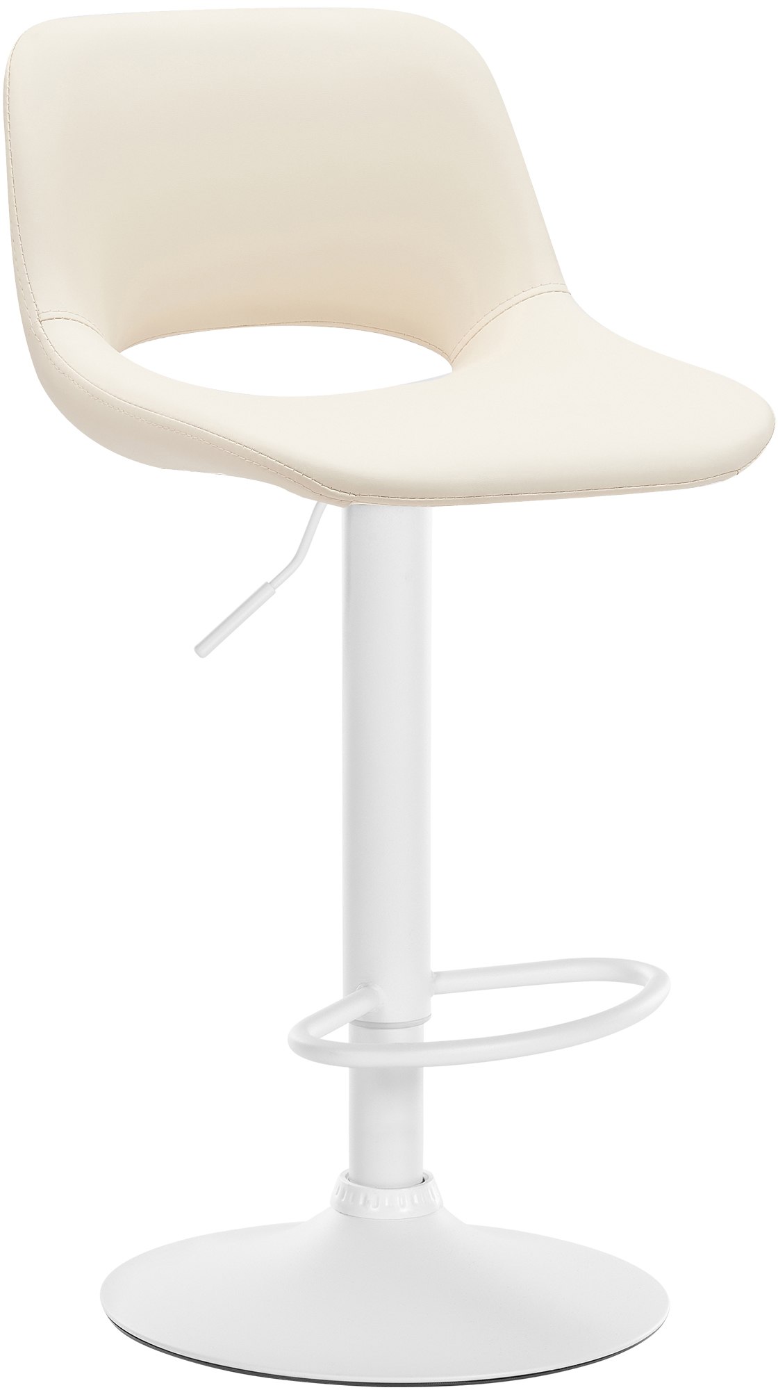 Barhocker Camden Kunstleder weiß, creme