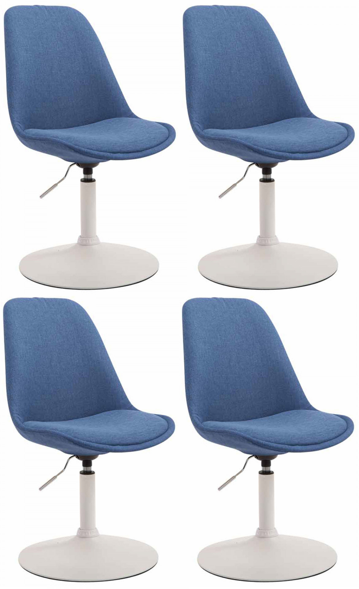 4er Set Stühle Maverick W Stoff, blau