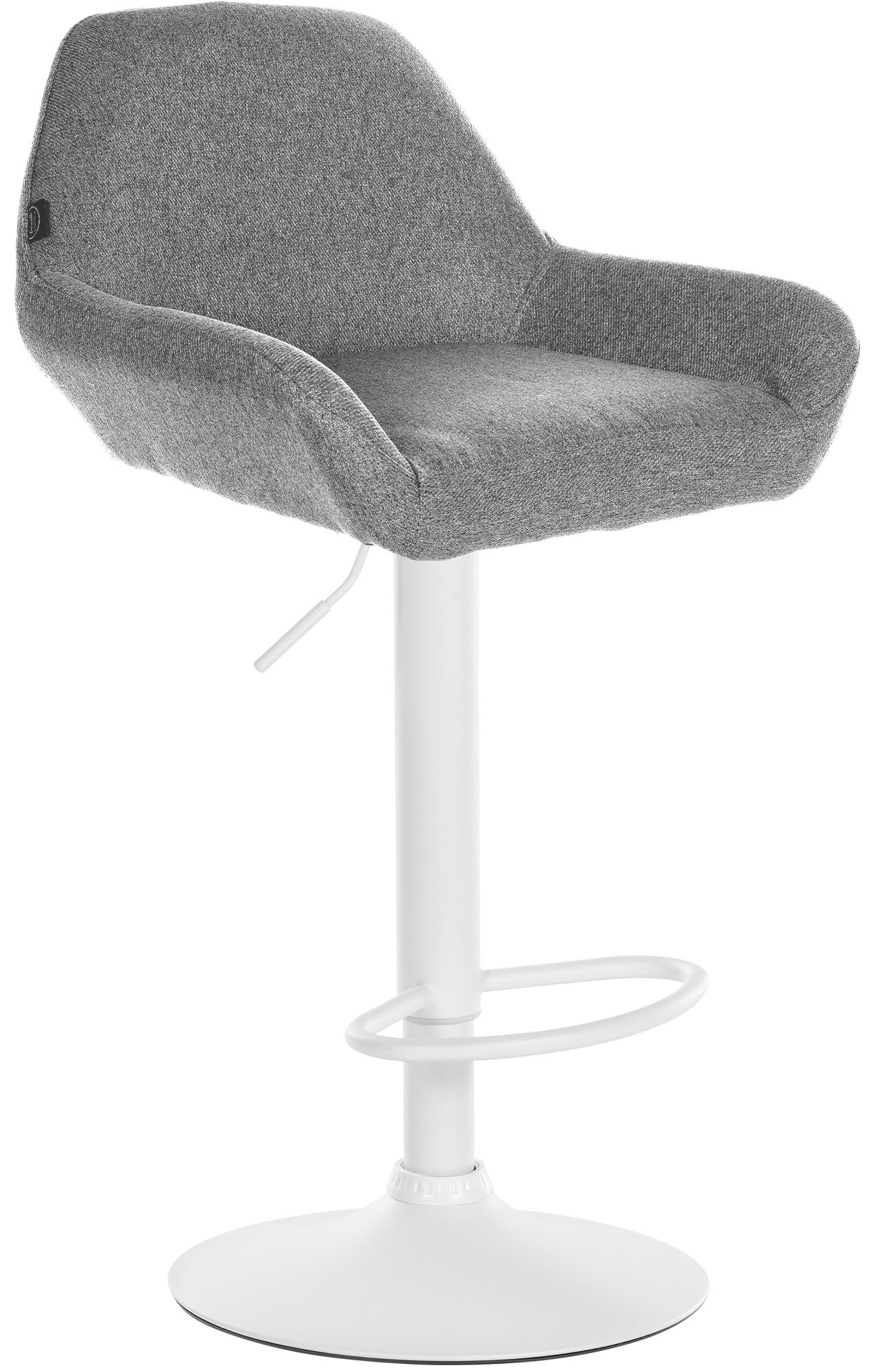 Barhocker Braga Stoff weiß, grau