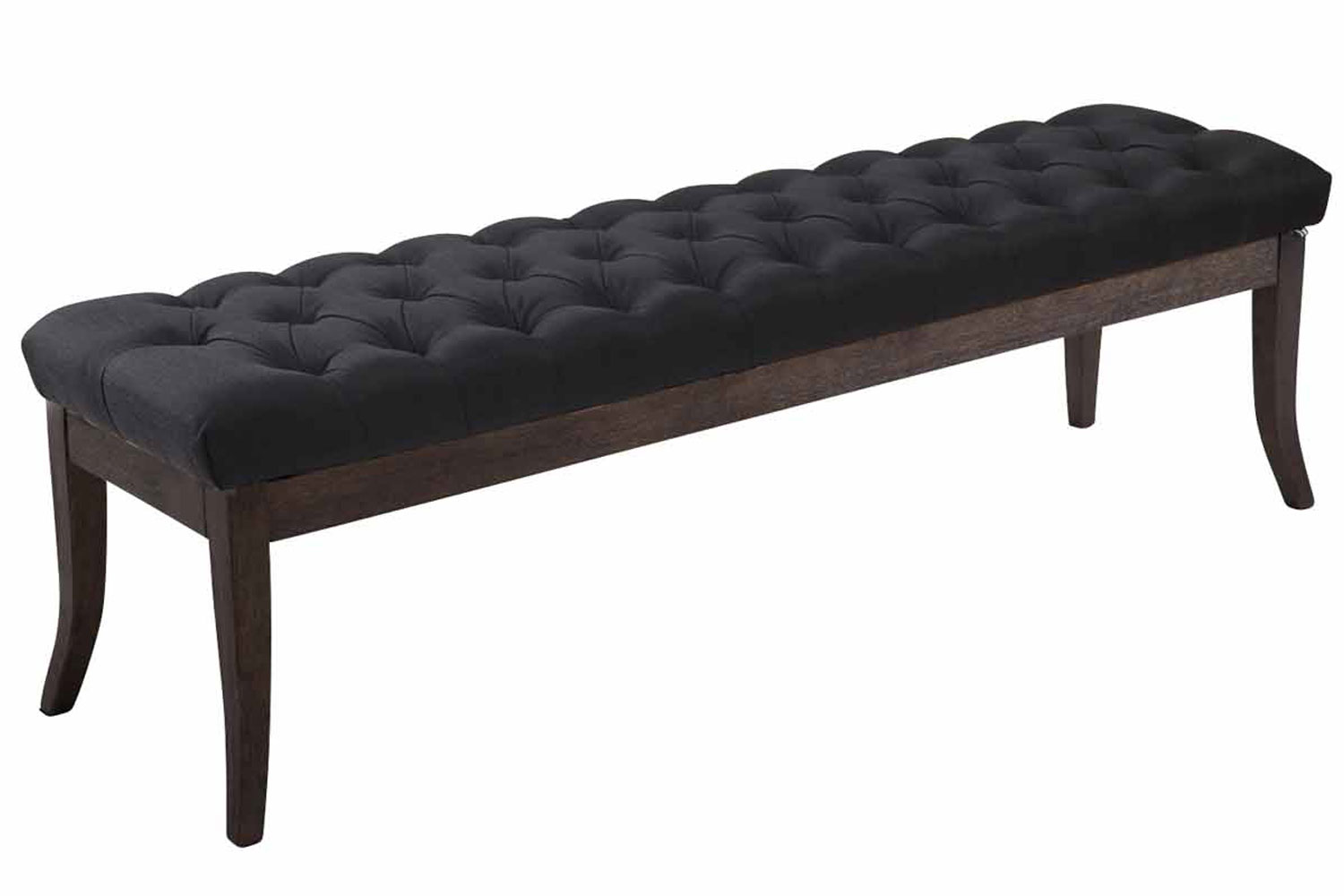 Sitzbank Ramses Stoff antik-dunkel 150 cm, schwarz