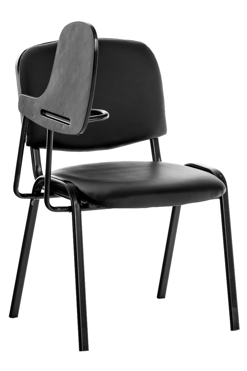 Stuhl Ken mit Klapptisch Kunstleder, schwarz