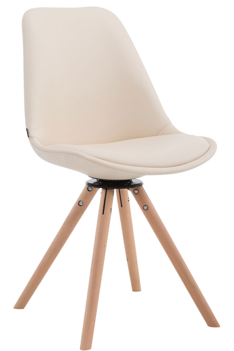 Besucherstuhl Calais Drehbar Natura Rund, creme