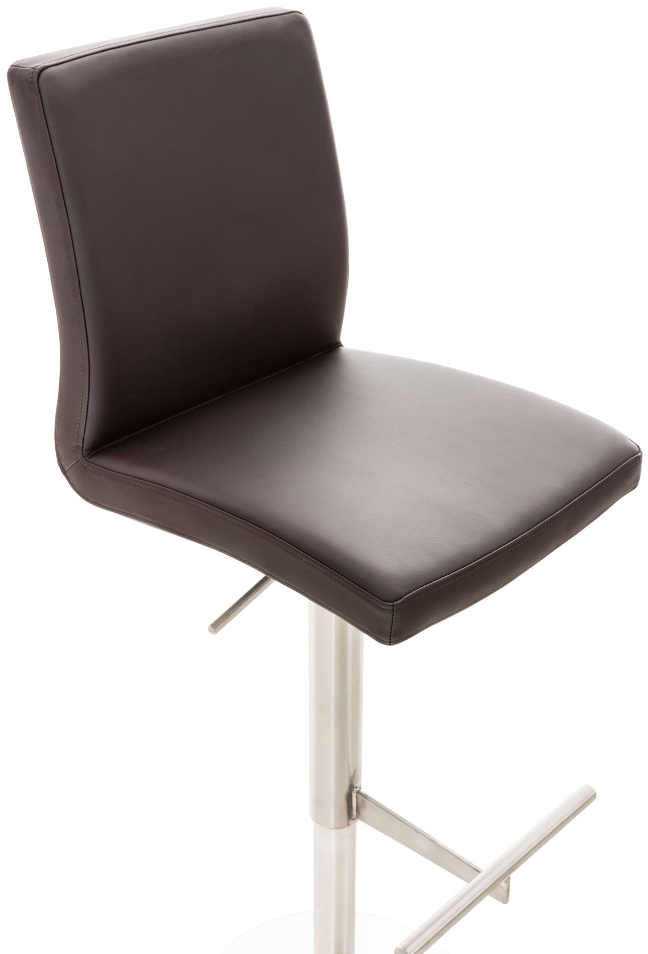 Barhocker Cadiz Kunstleder edelstahl, braun