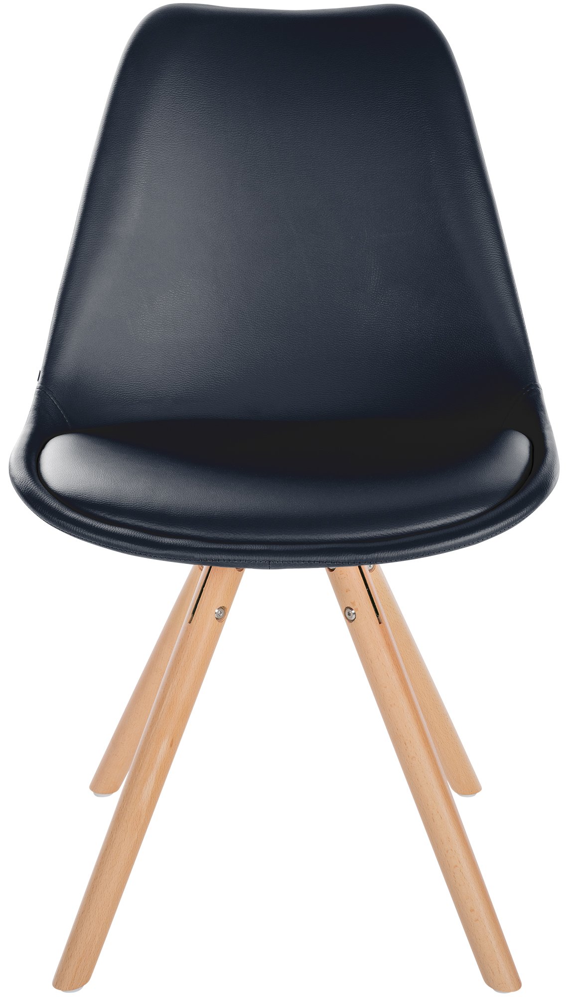 Stuhl Sofia Kunstleder Rund, schwarz