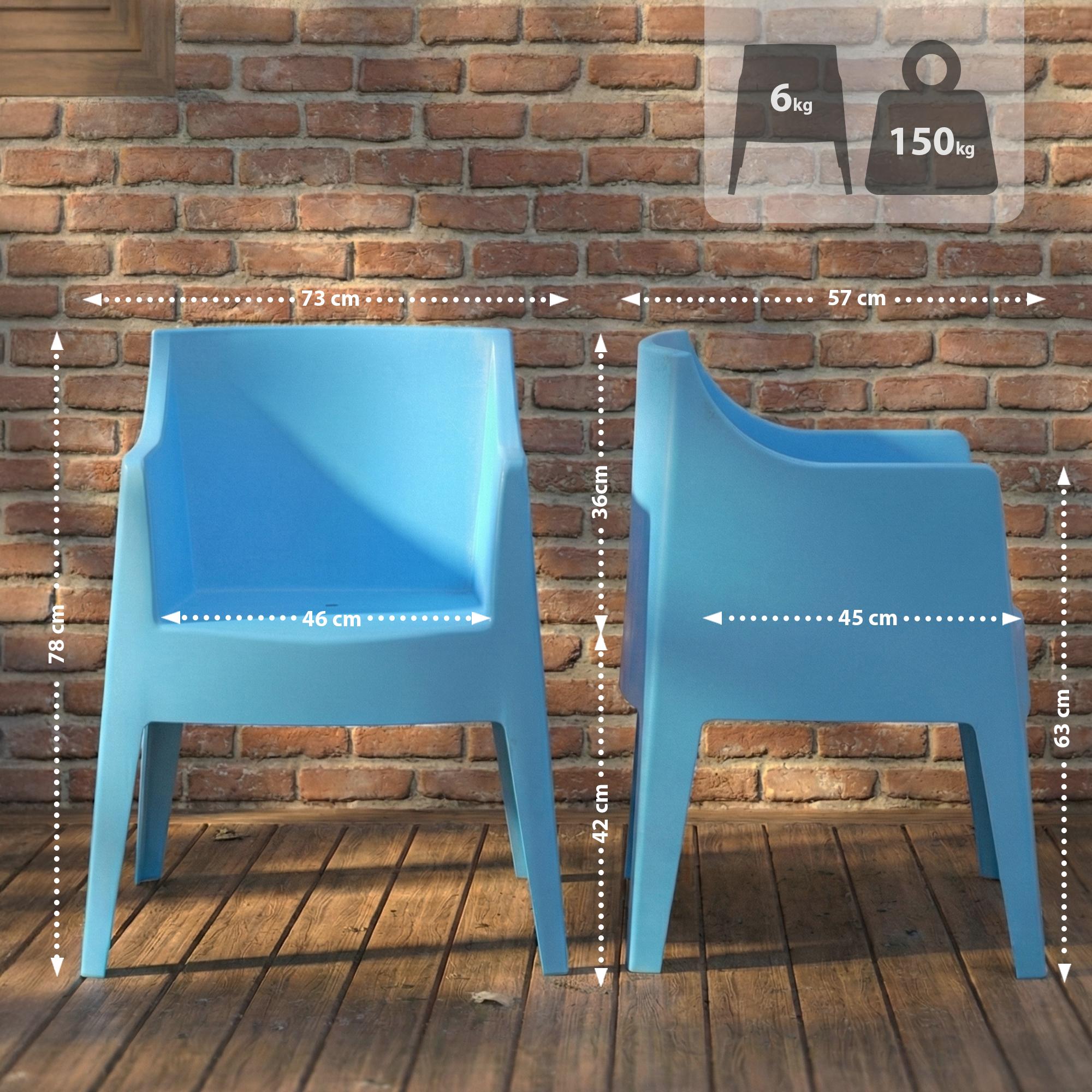 6er Set Stühle Bartal, blau