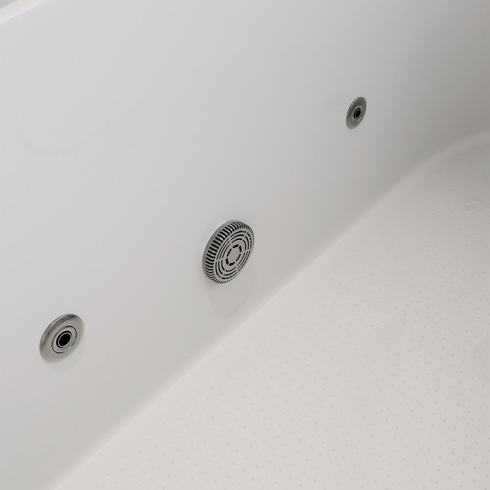 Seniorenbadewanne liegend mit Whirlpoolfunktion VITAL M - 153 x 76 cm Rechts
