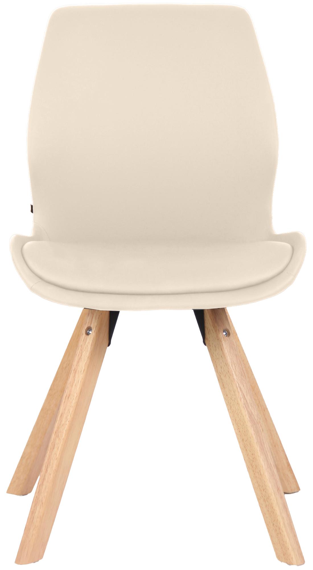 4er Set Stuhl Luna Kunstleder, creme