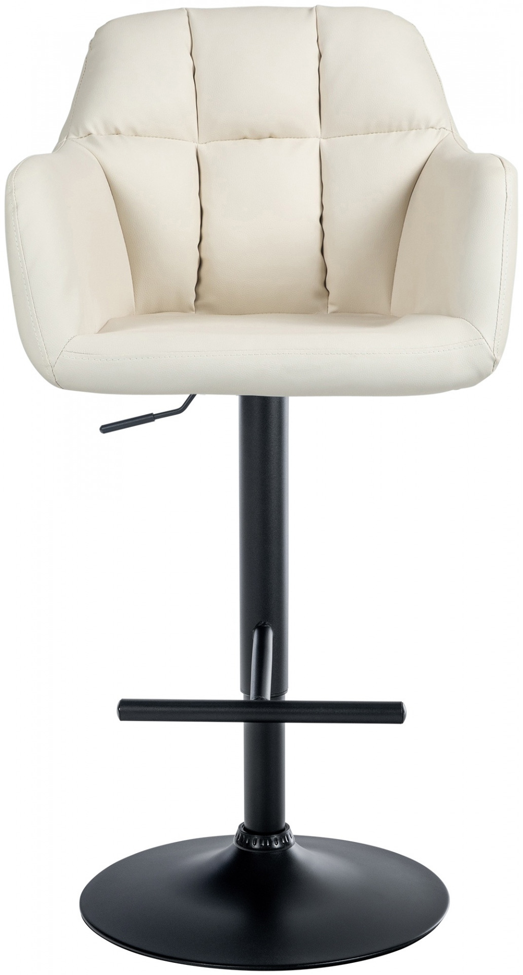 Barhocker Natoma Kunstleder schwarz, creme