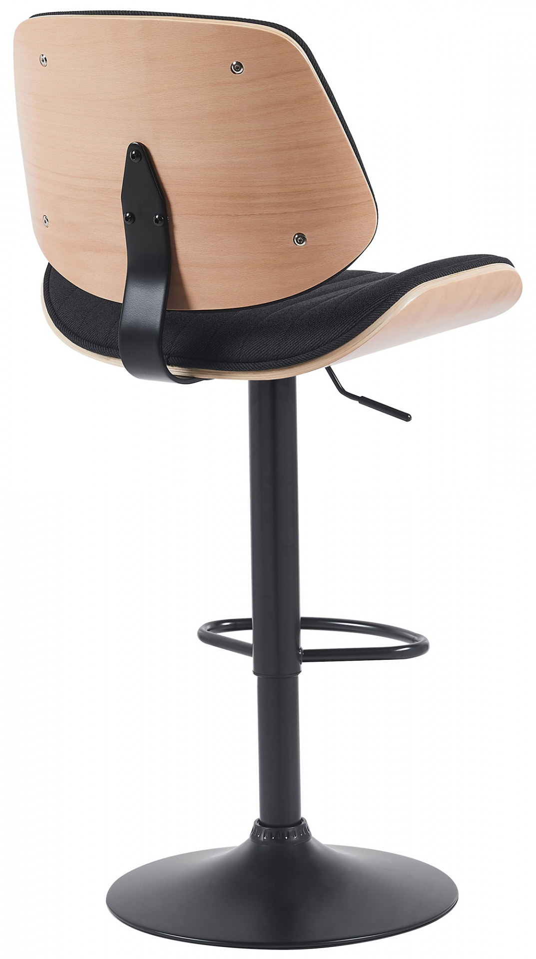 Barhocker Clawson Stoff schwarz, natura/schwarz