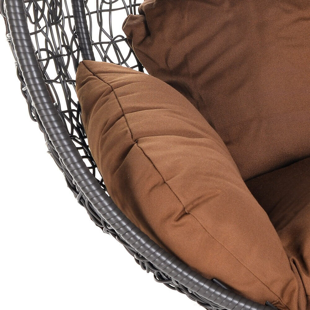 Polyrattan Hängesessel CIELO - Grau/Braun nur Korb