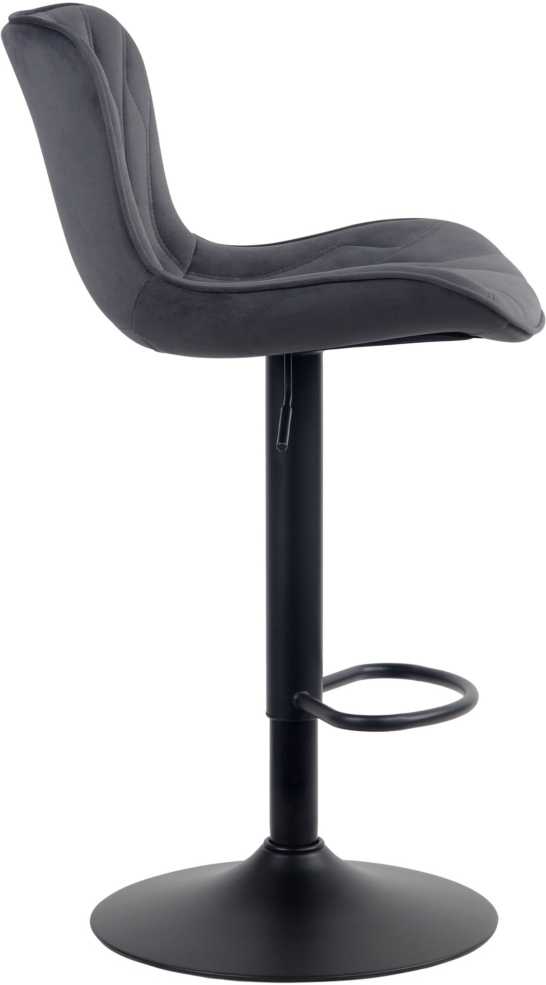 Barhocker Linus Samt, schwarz