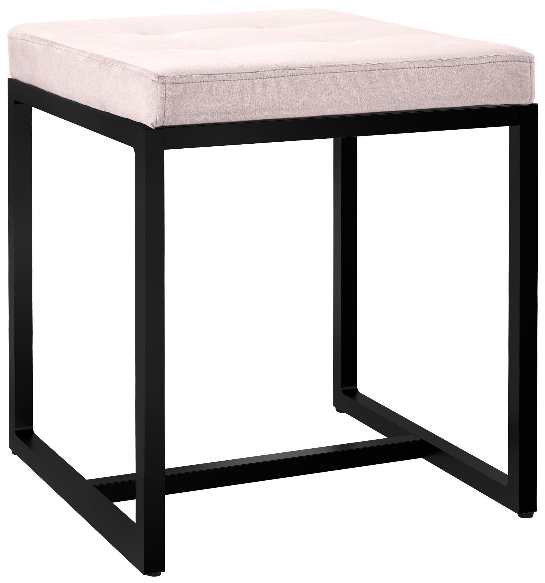 Sitzhocker Barci B Samt, creme