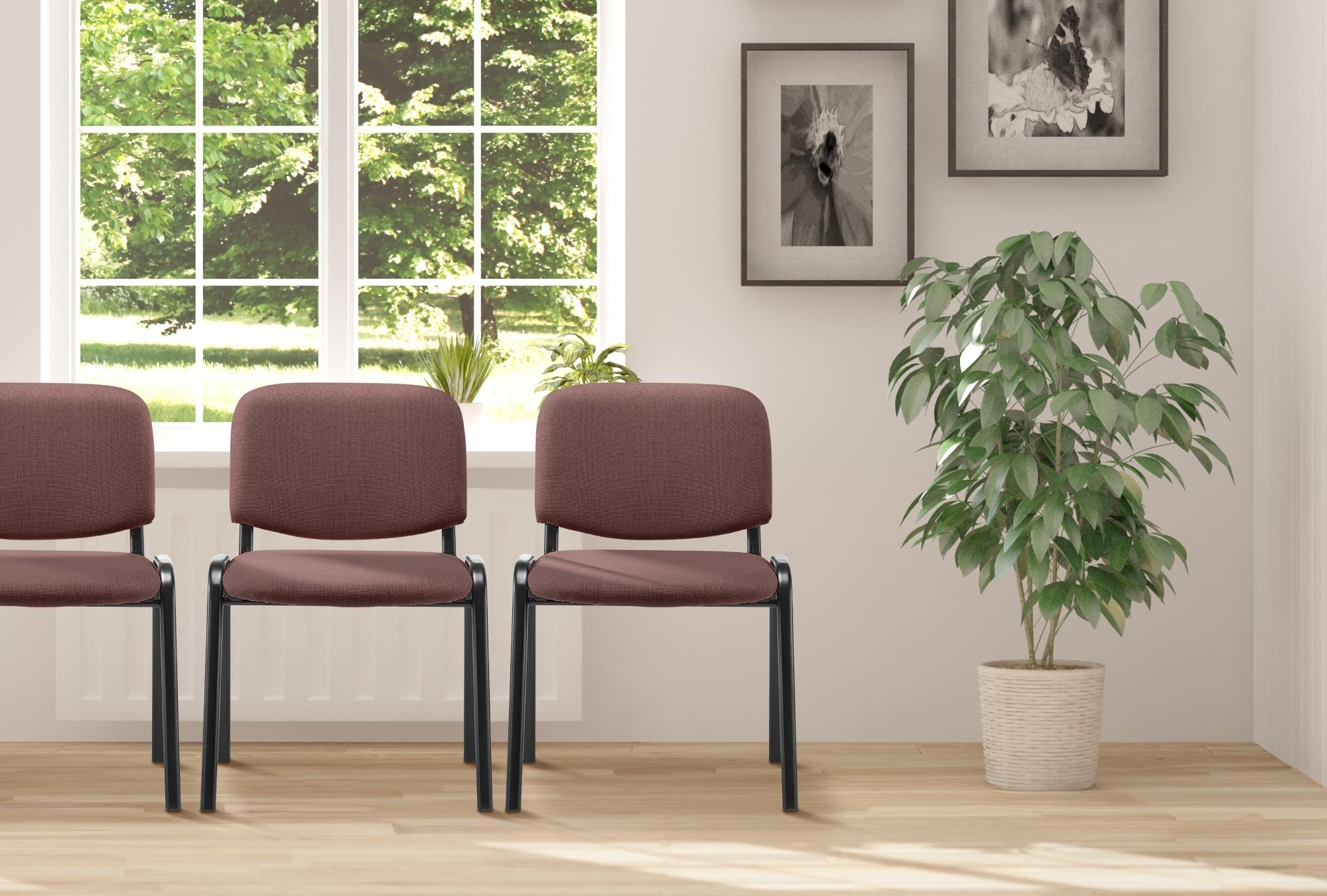 Besucherstuhl Ken Stoff, braun