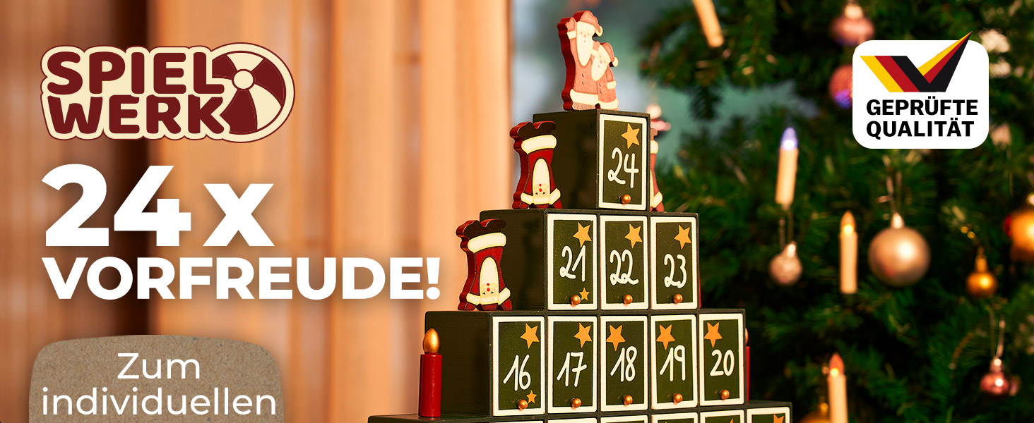 Adventskalender Weihnachtsbaum Holz