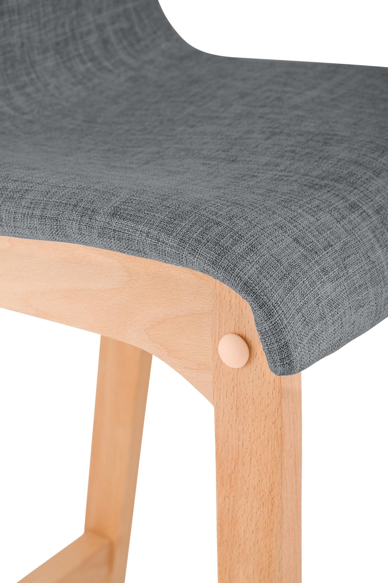 Barhocker Hoover Stoff Natura, hellgrau
