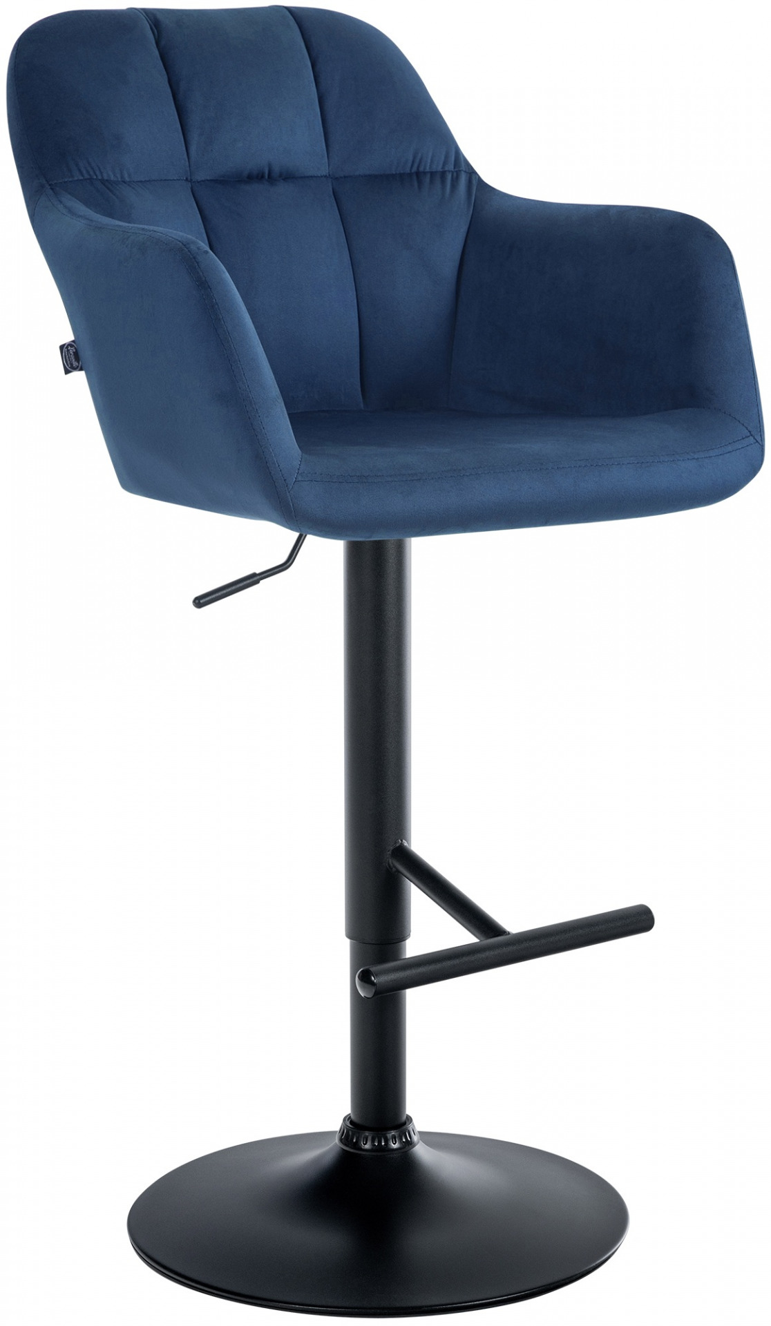 Barhocker Natoma Samt schwarz, blau