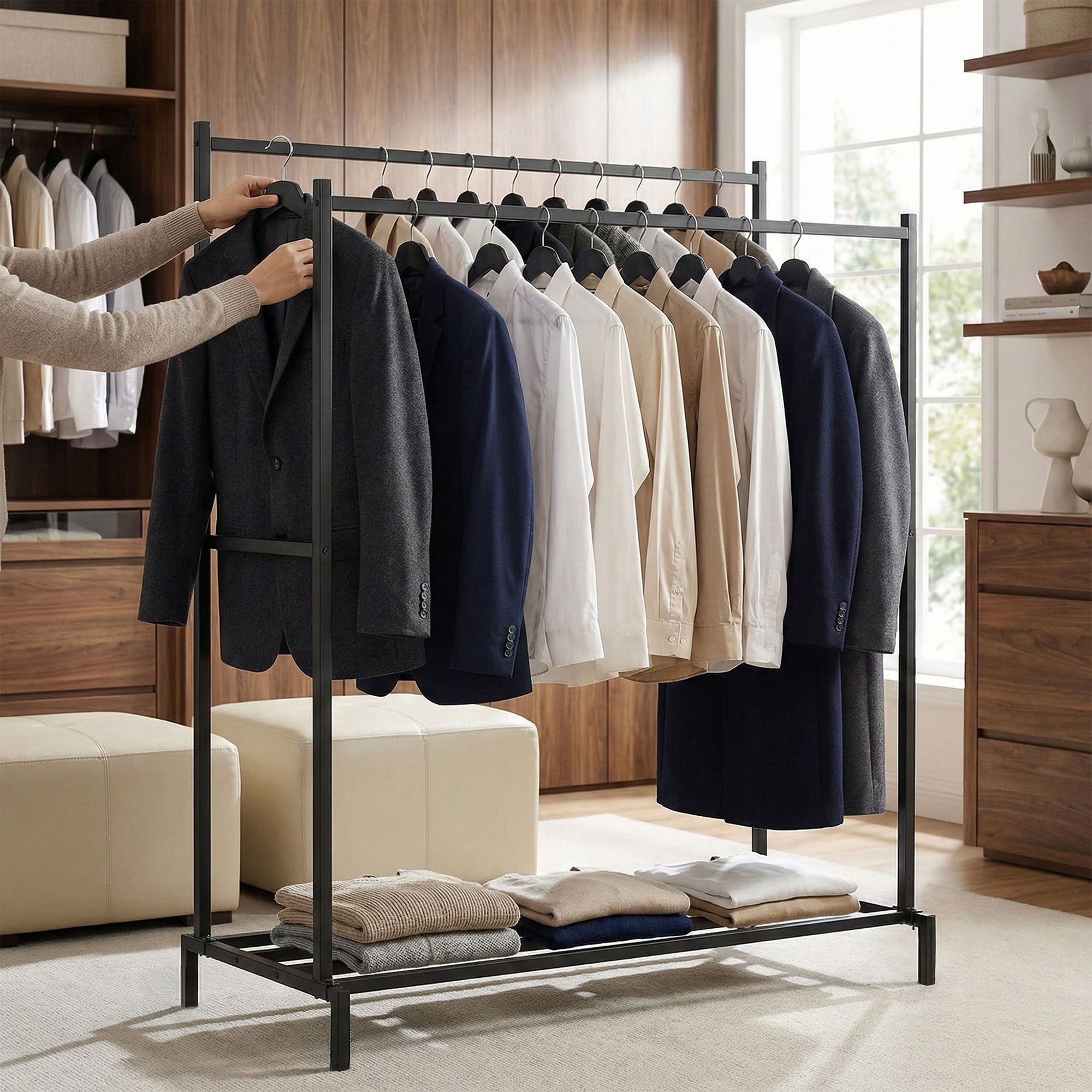 Kleiderständer Karita 150 cm, schwarz