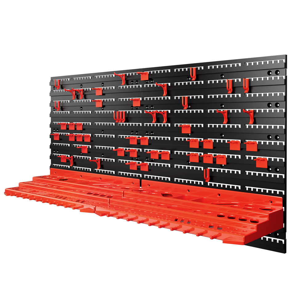 Werkzeugwand Schwarz/Rot 54-tlg 95x54cm