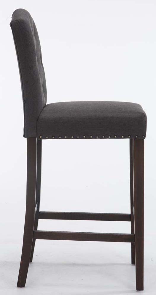2er Set Barhocker Louise Stoff antik, dunkelgrau