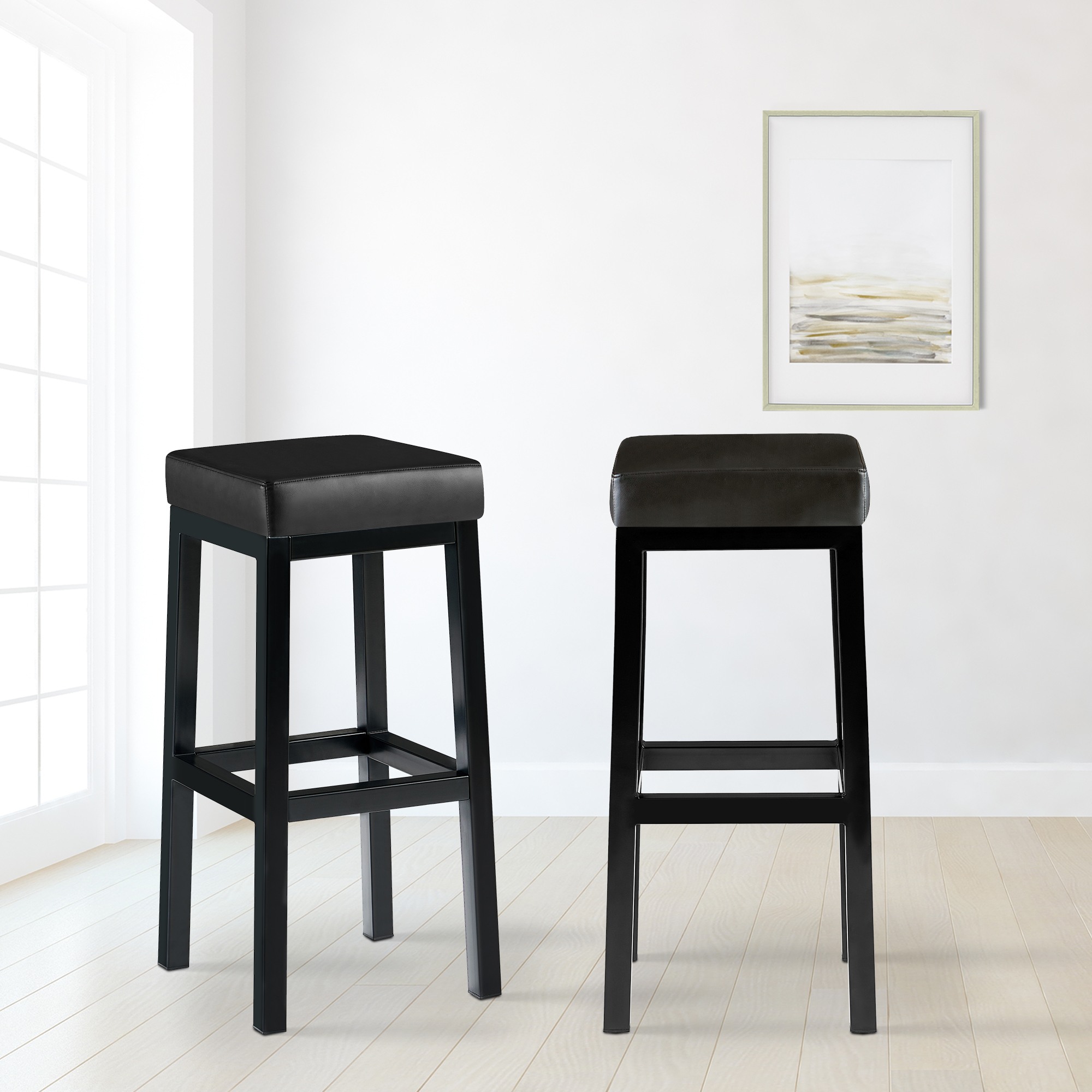 Barhocker Taylor B85 Kunstleder, schwarz