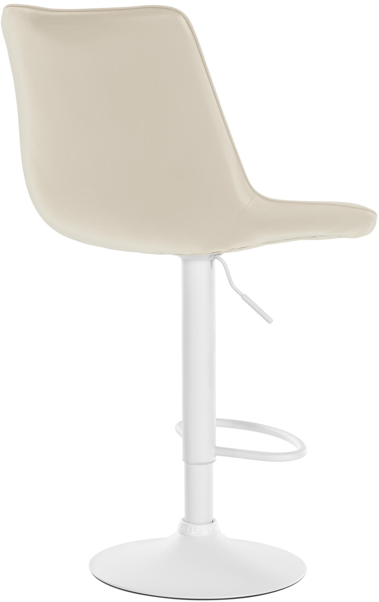 2er Set Barhocker Toni Kunstleder weiß, creme