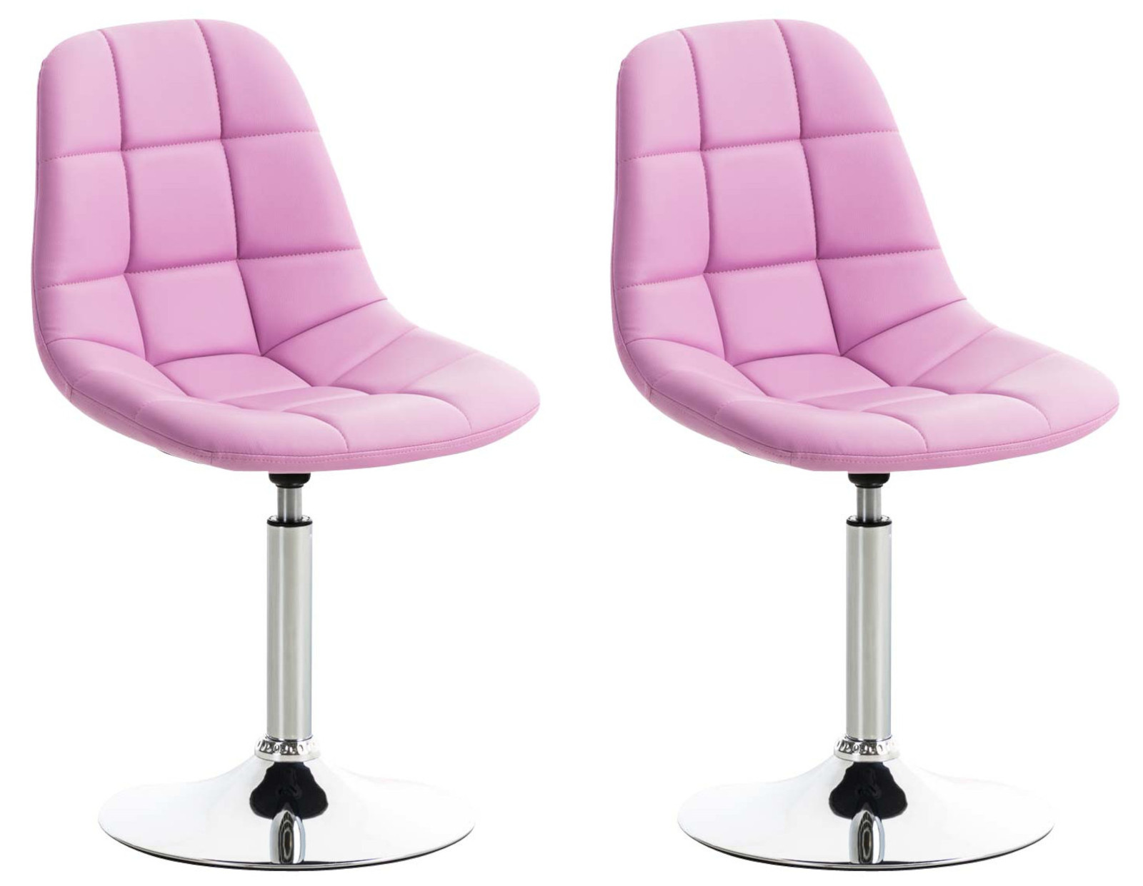 2er Set Stühle Emil Kunstleder, pink