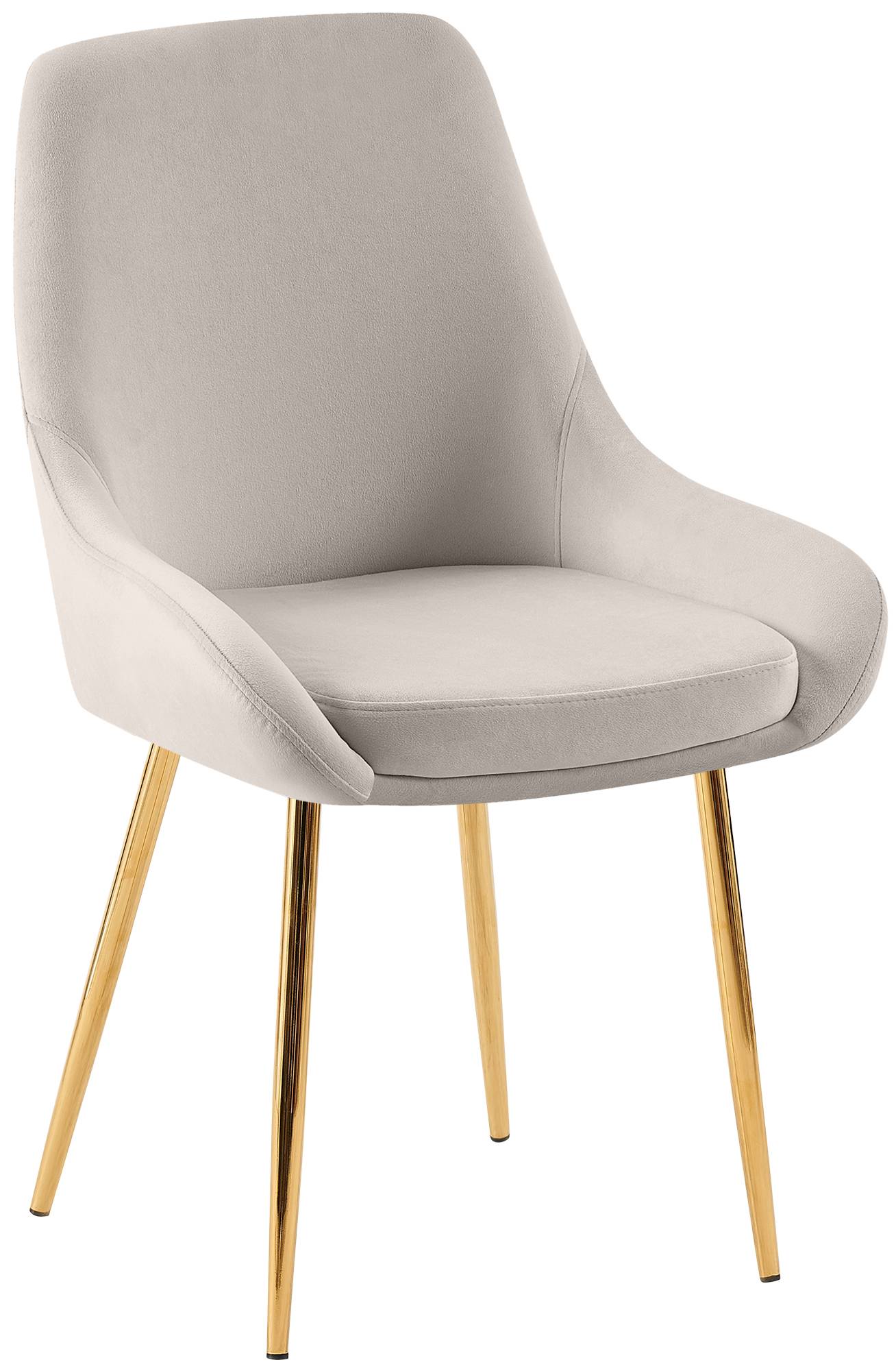 Esszimmerstuhl Elmira Samt gold, grau