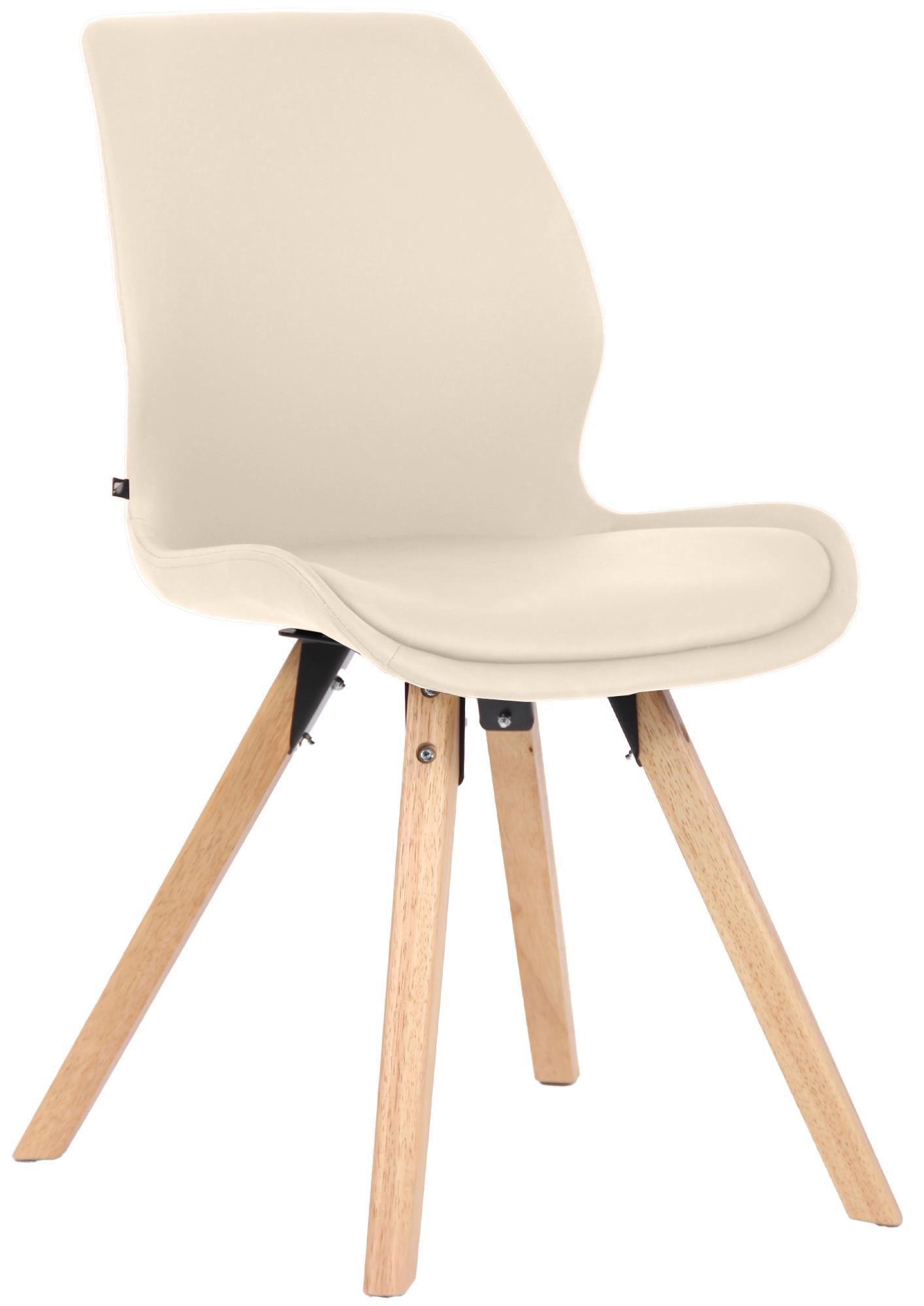 Stuhl Luna Kunstleder, creme