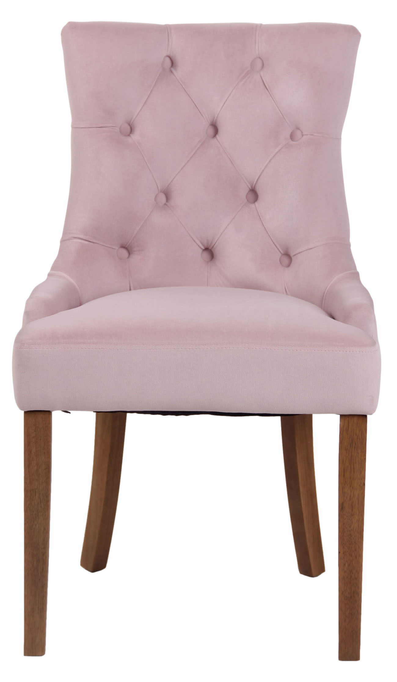 4er Set Esszimmerstühle Aberdeen Samt antik-hell, pink
