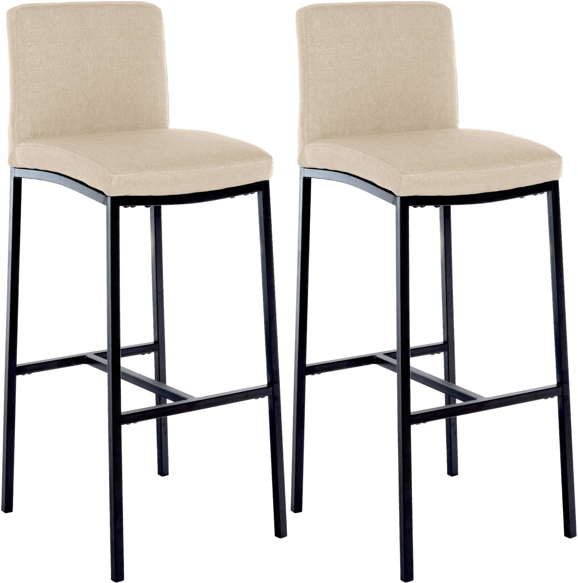 2er Set Barhocker Freeport Stoff B, creme