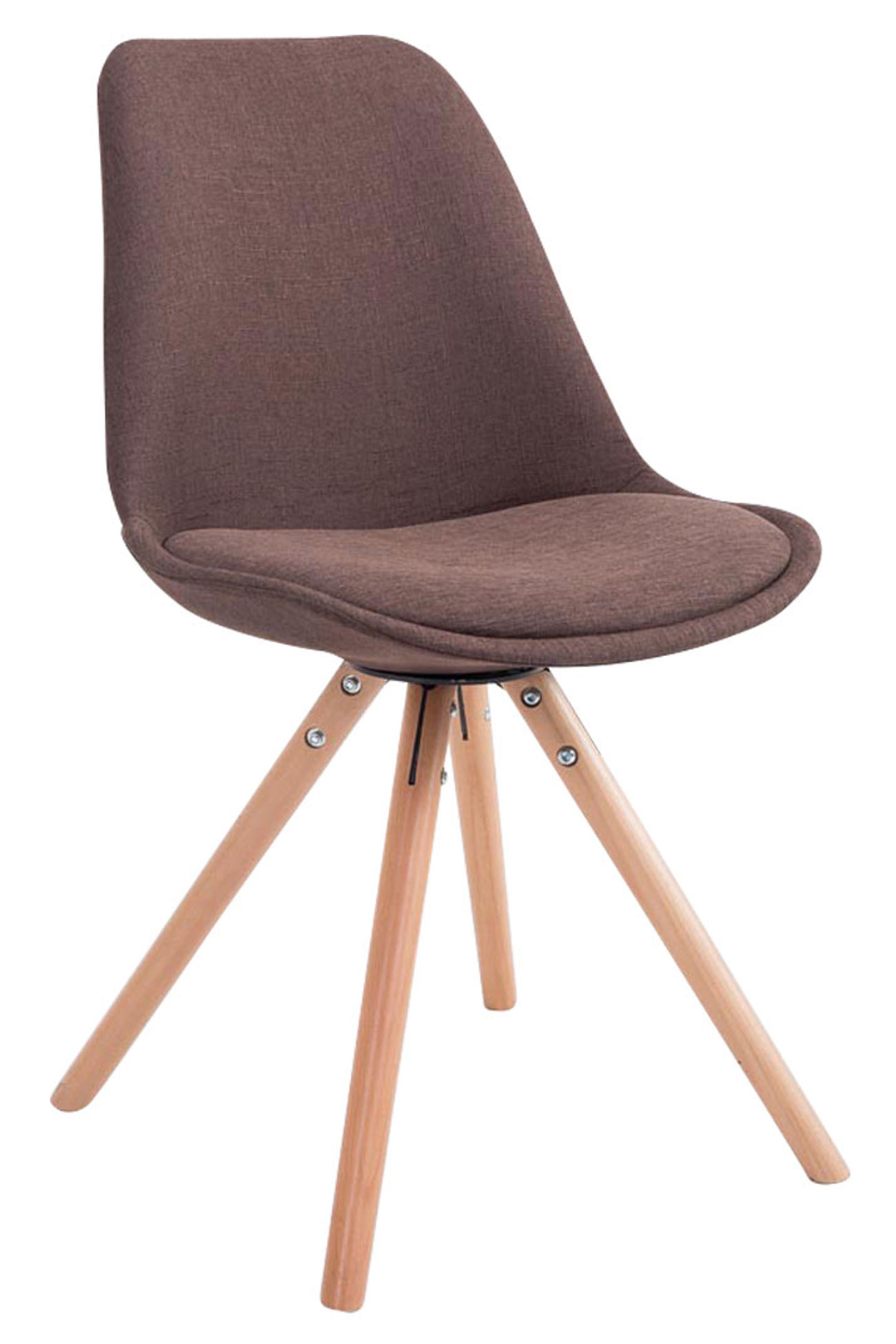 Besucherstuhl Toulouse Stoff Natura Rund, braun
