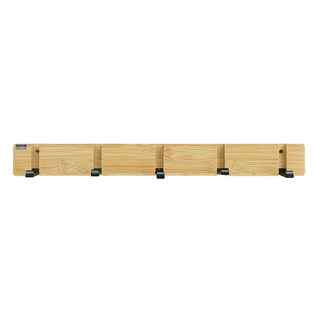 Garderobenleiste HOOK inkl. Haken und Magnete - Bambus
