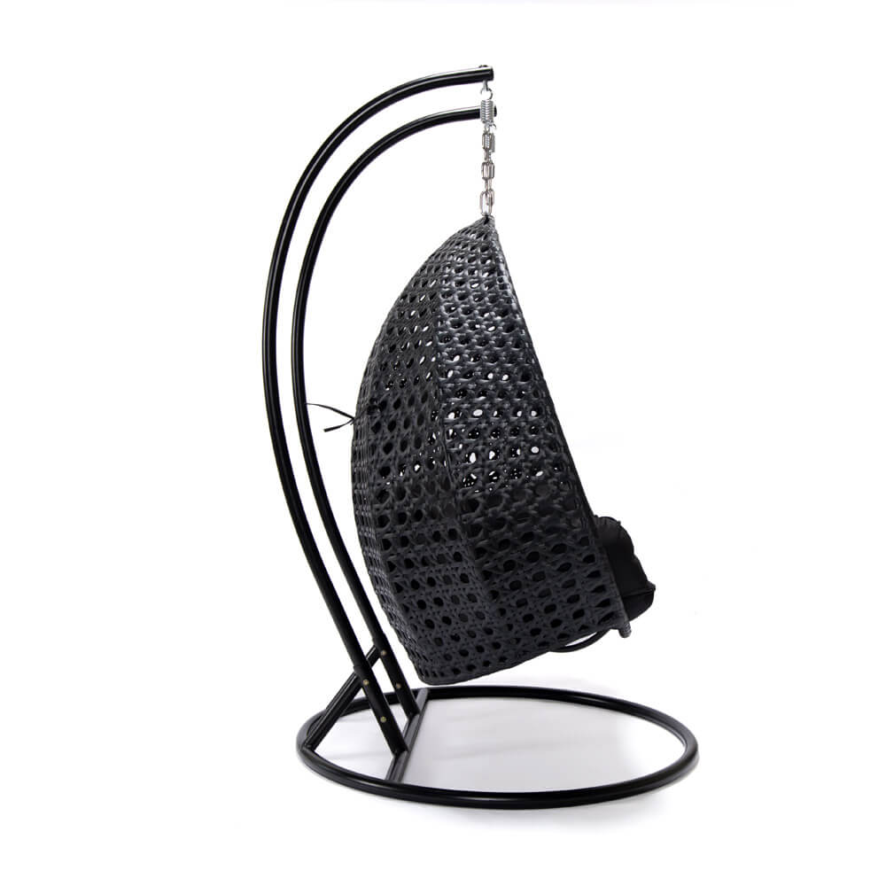 Polyrattan Hängesessel TWIN - Schwarz für 2 Personen