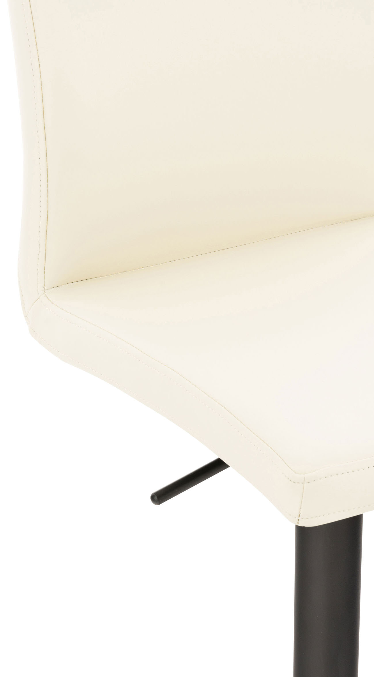 2er Set Barhocker Cadiz Kunstleder schwarz, creme