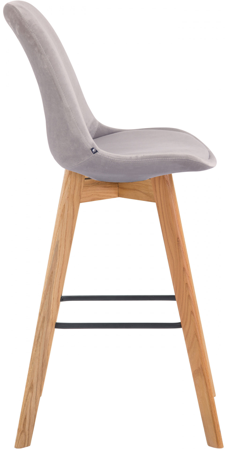 Barhocker Metz Samt natura, grau