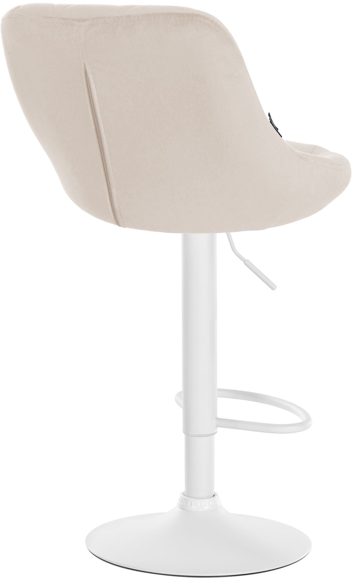 Barhocker Lazio Samt weiß, creme