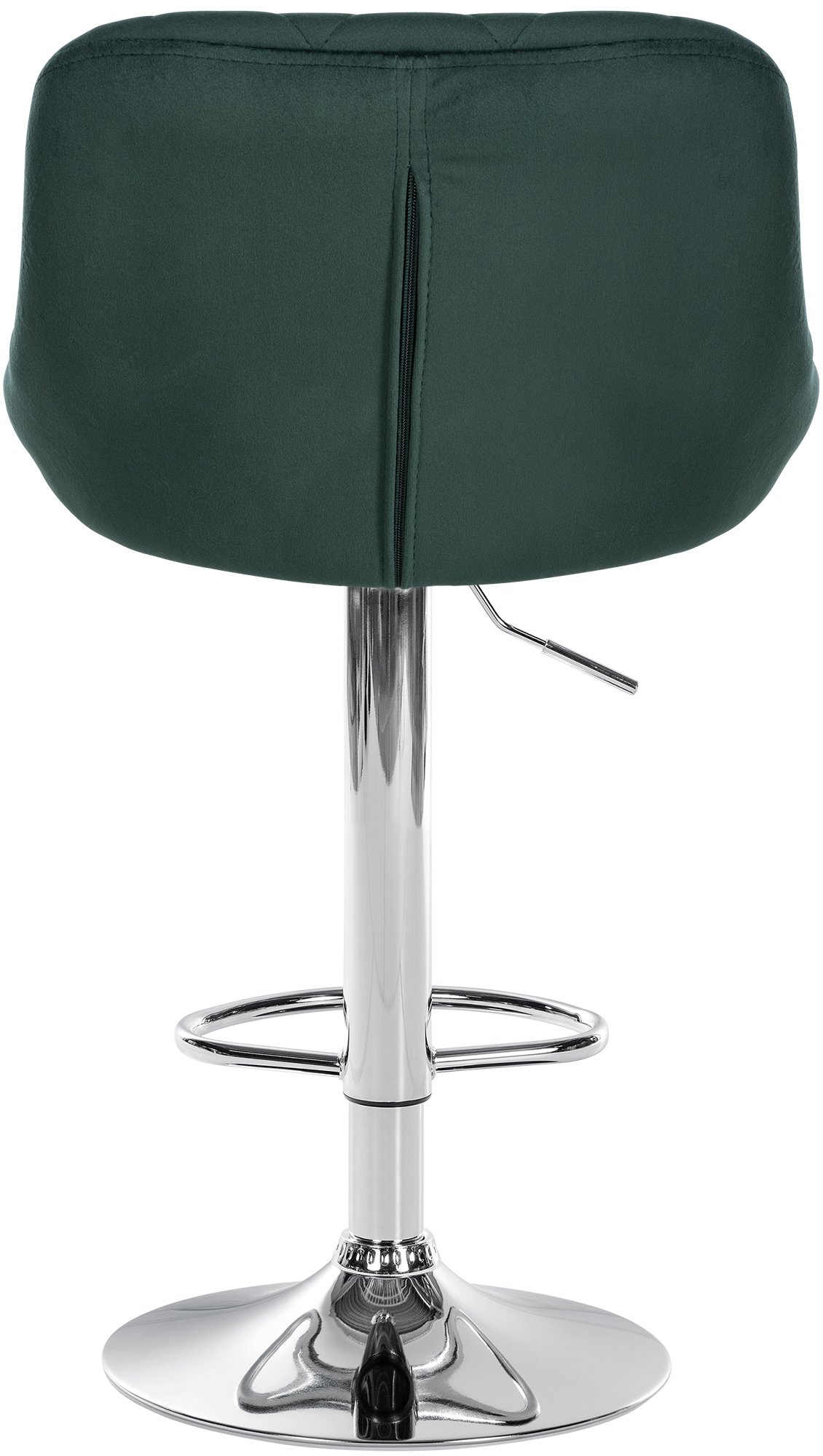 Barhocker Lazio Samt chrom, dunkelgrün